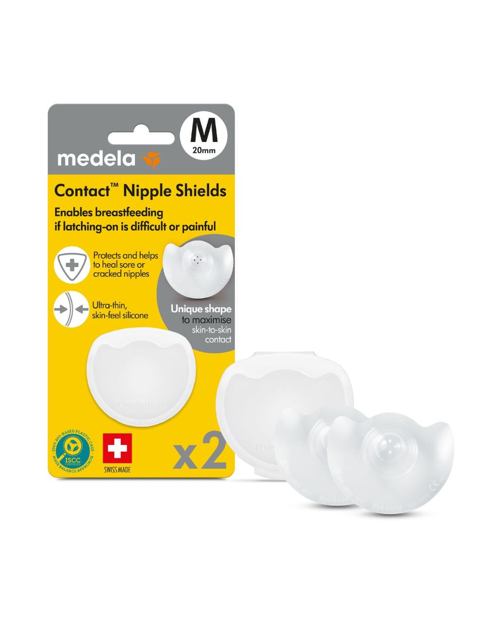 Medela ψευδοθηλές contact™  nipple shields (m) 2τμχ - Medela