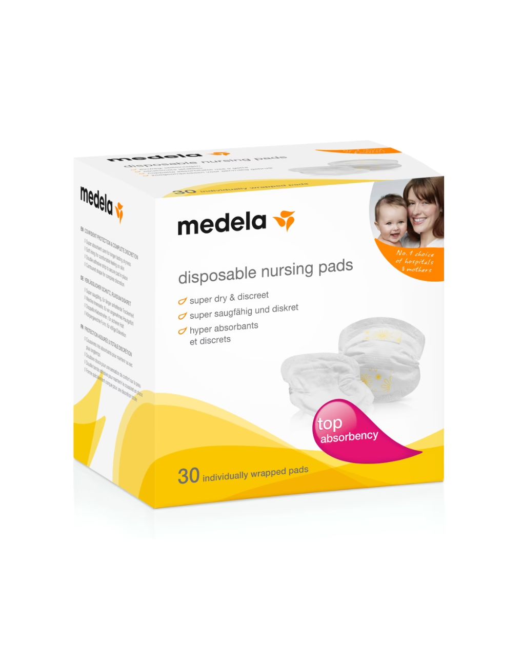 Medela επιθέματα στήθους  safe & dry™ 30τμχ
