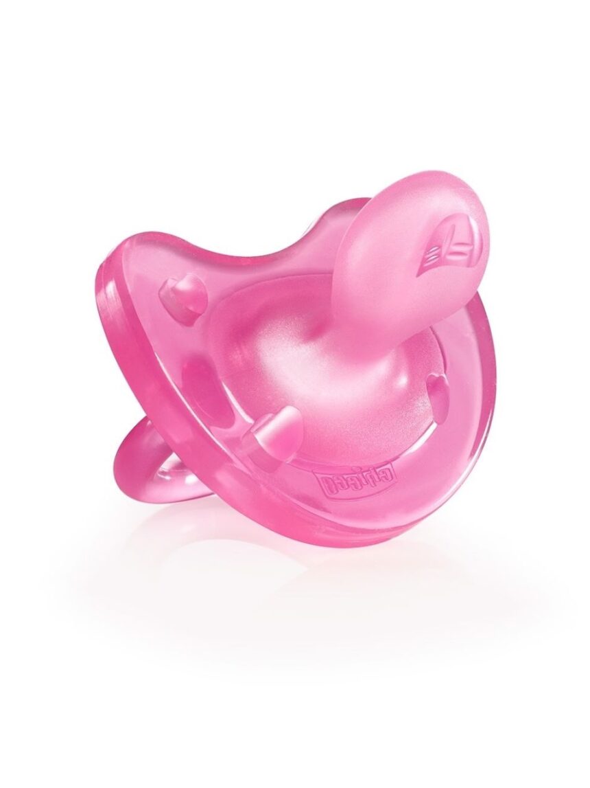 Chicco physio soft silicone πιπίλα σιλικόνης 6-12m ροζ c60-02712-11 - Chicco