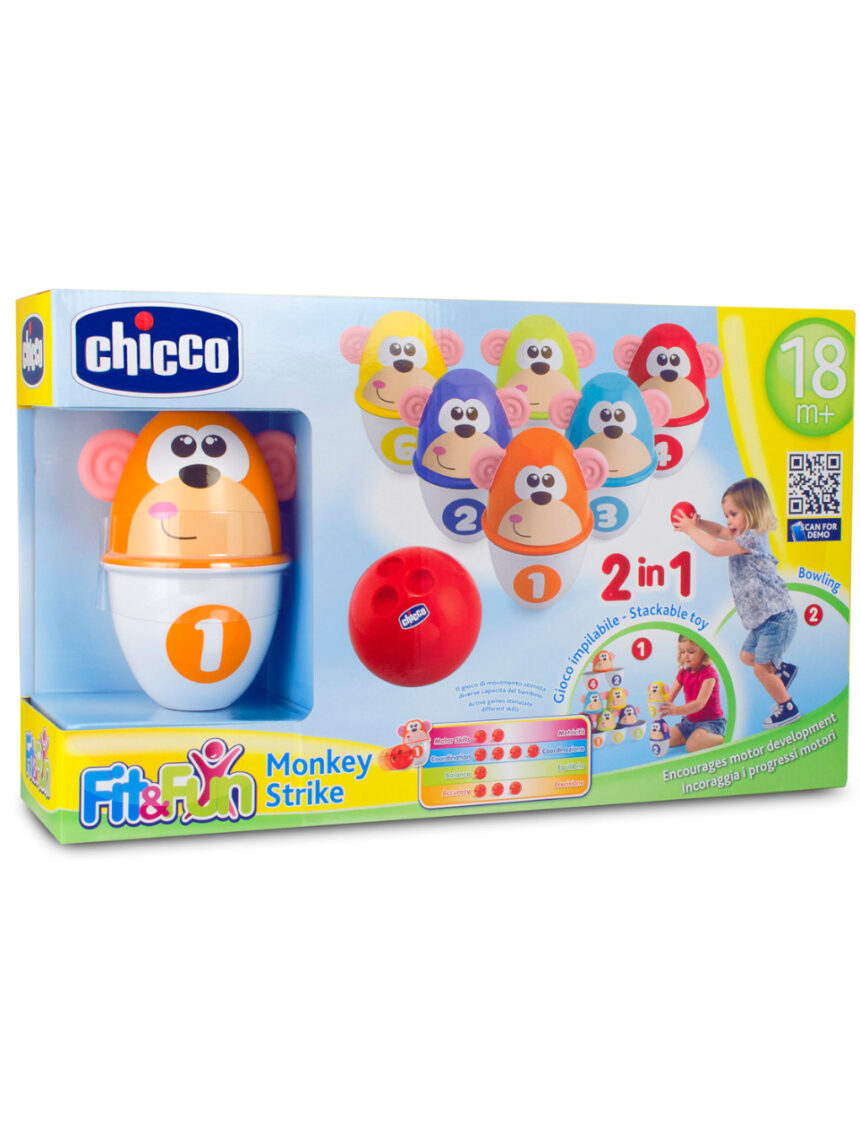 Chicco σετ bowling μαϊμουδίτσες z01-05228-00 - Chicco