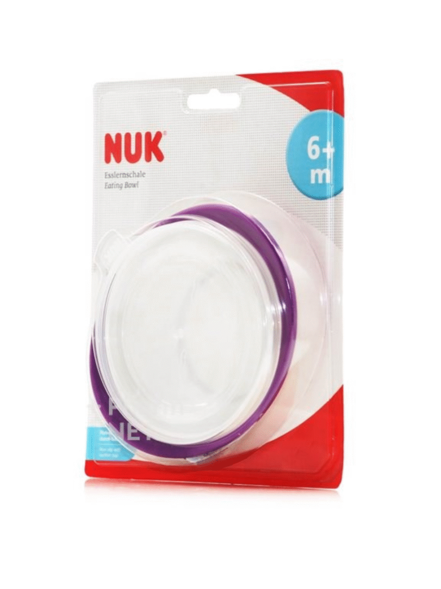 Nuk μπολ φαγητού με 2 καπάλια και βεντούζα (μωβ) - Nuk