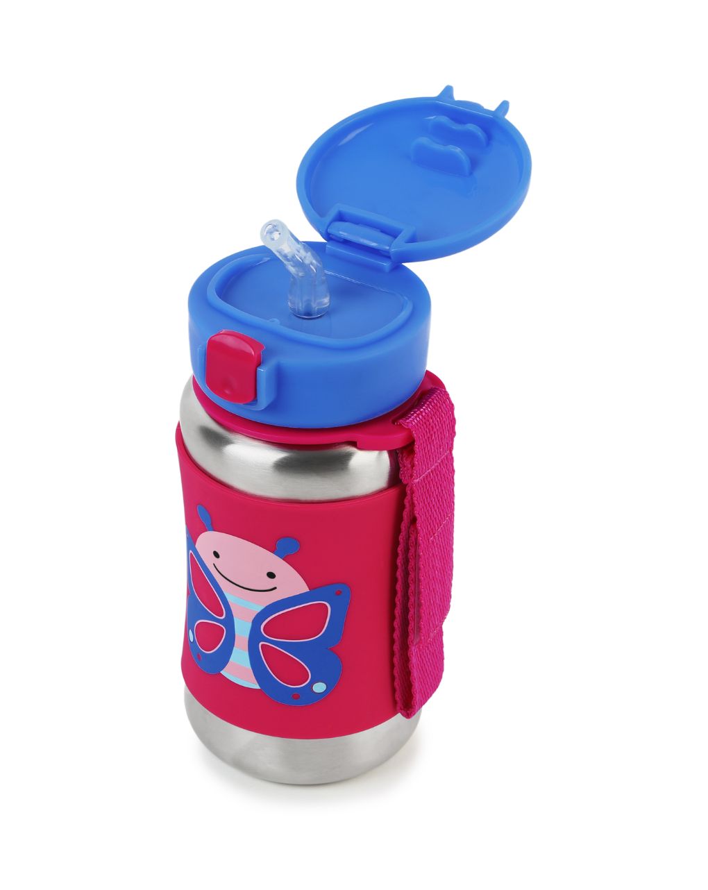 Skip hop zoo stainless steel παγούρι με καλαμάκι 350ml butterfly 29-2903011-05 - SKIP HOP