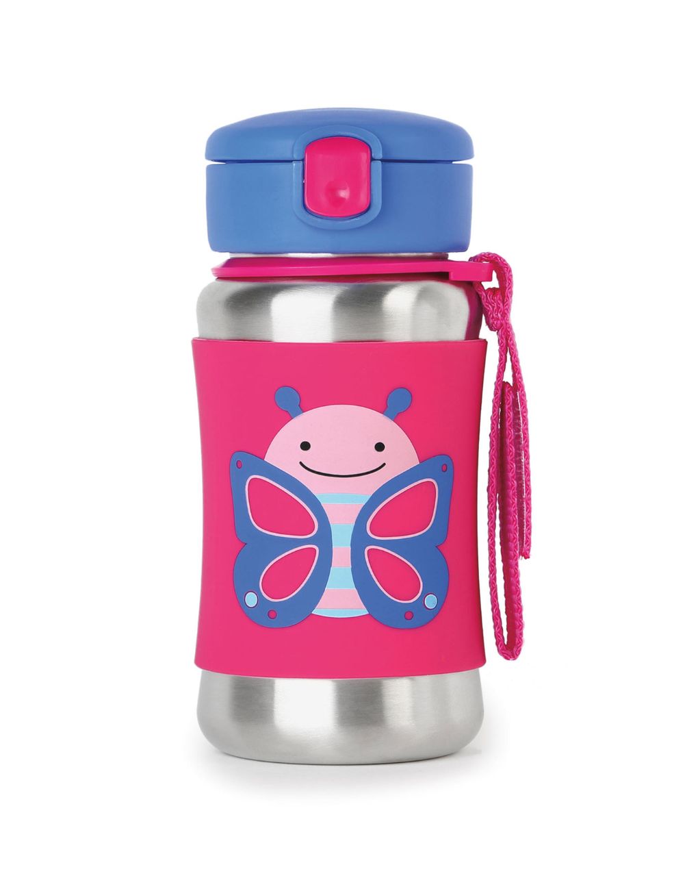 Skip hop zoo stainless steel παγούρι με καλαμάκι 350ml butterfly 29-2903011-05 - SKIP HOP