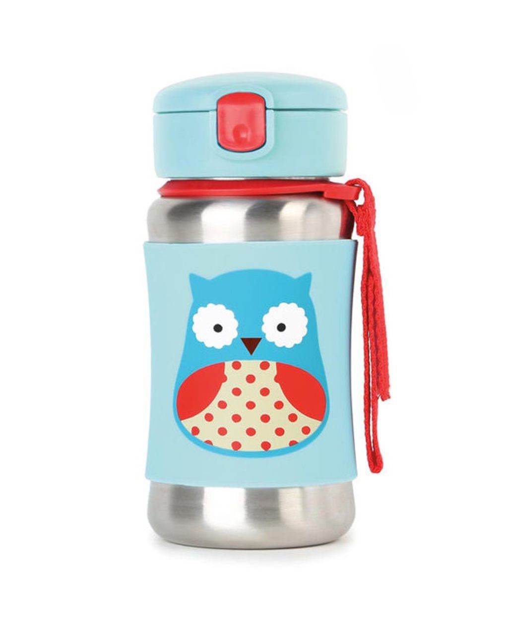 Skip hop zoo stainless steel παγούρι με καλαμάκι 350ml owl 29-2903011-02 - SKIP HOP