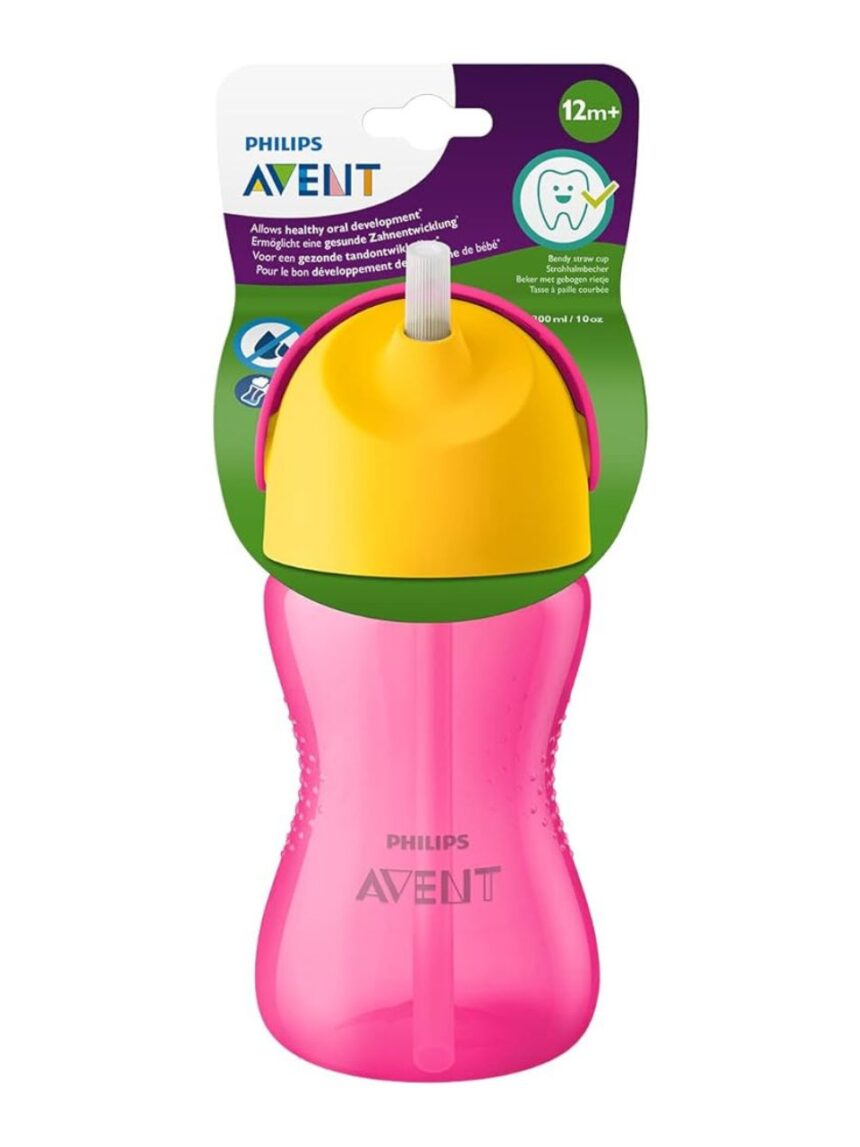 Philips avent ποτηράκι με καλαμάκι ροζ 300ml scf798/02 - Philips Avent