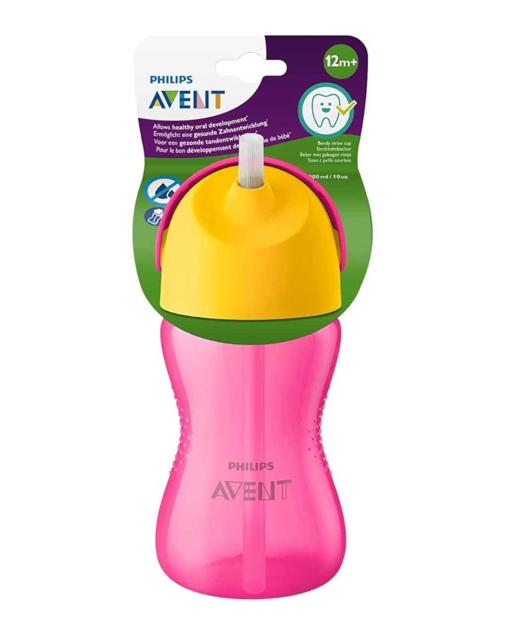 Philips avent ποτηράκι με καλαμάκι ροζ 300ml scf798/02 - Philips Avent