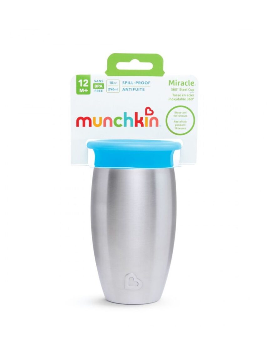 Munchkin εκπαιδευτικό ποτηράκι miracle 360° stainless steel sippy 296ml 12m+ 12370 - Munchkin