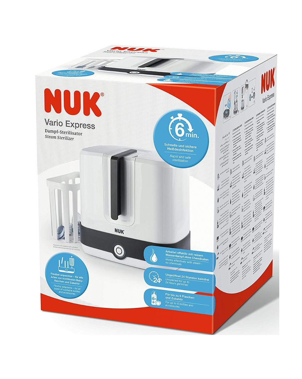 Nuk vario express αποστειρωτήρας ατμού - Nuk