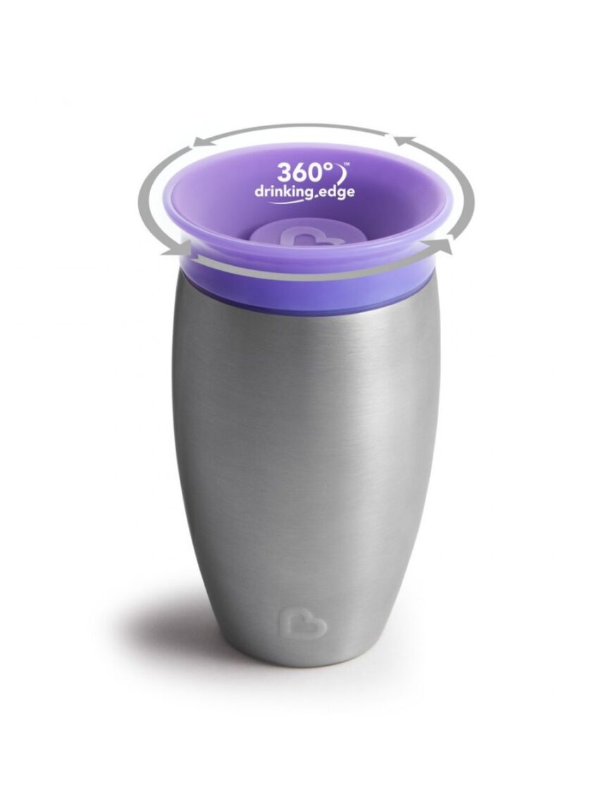Munchkin εκπαιδευτικό ποτηράκι miracle 360° stainless steel sippy 296ml 12m+ 12370 - Munchkin