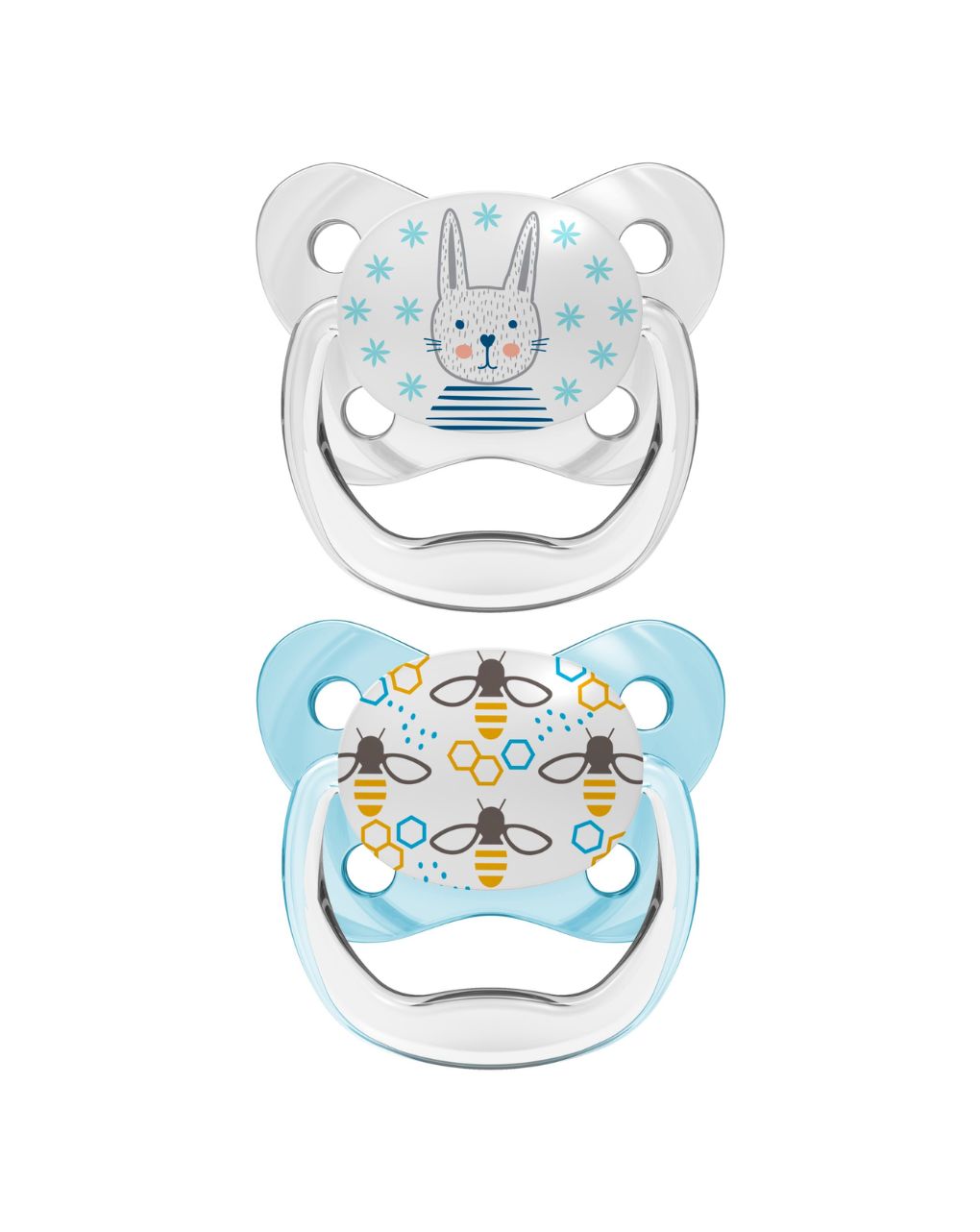 Dr. brown’s πιπίλες με θήλη σιλικόνης 2τμχ prevent contoured shield 0-6m μπλε pv-12402 - Dr Browns