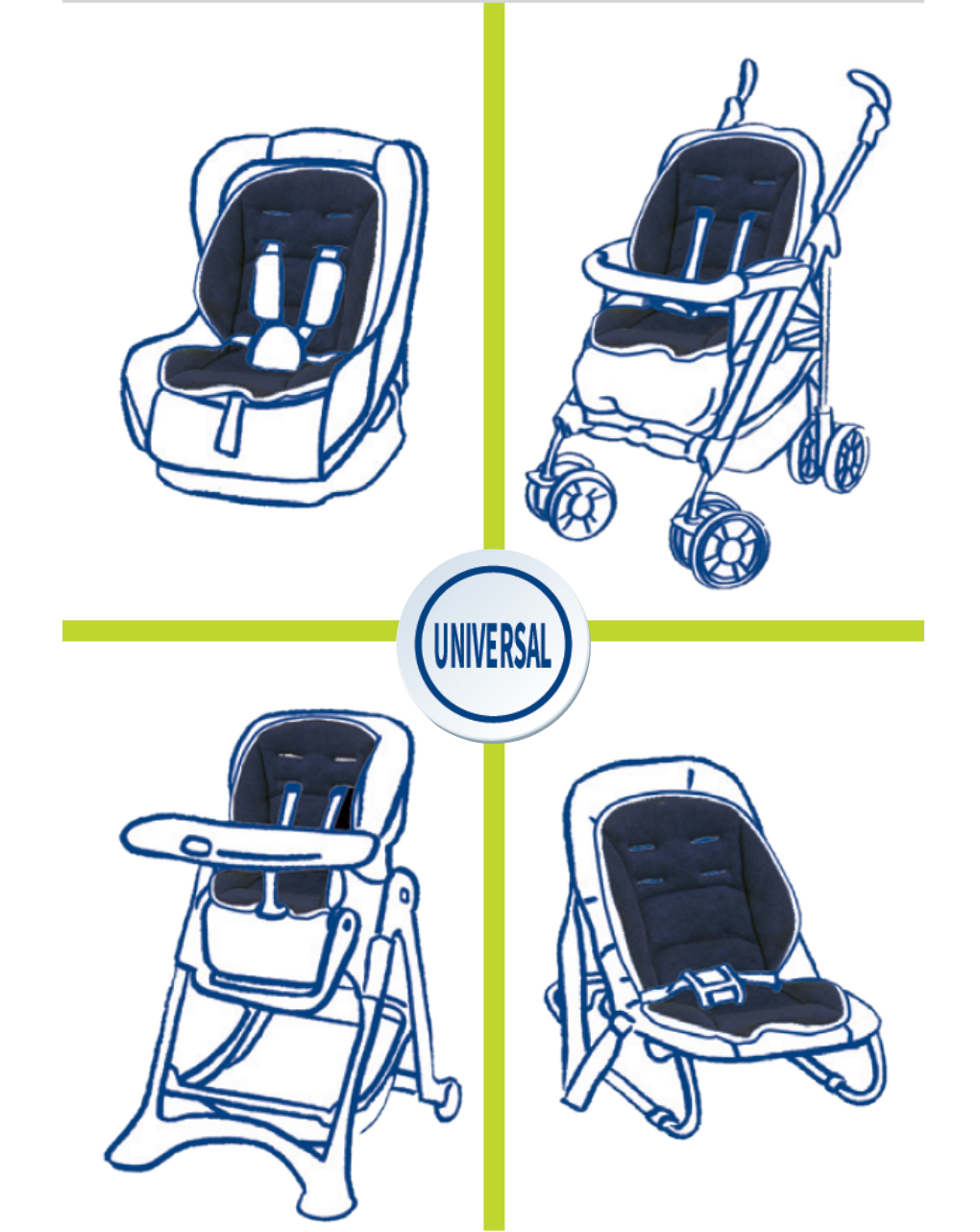 Giordani universal στρωματάκι μειωτής μπλε - Giordani