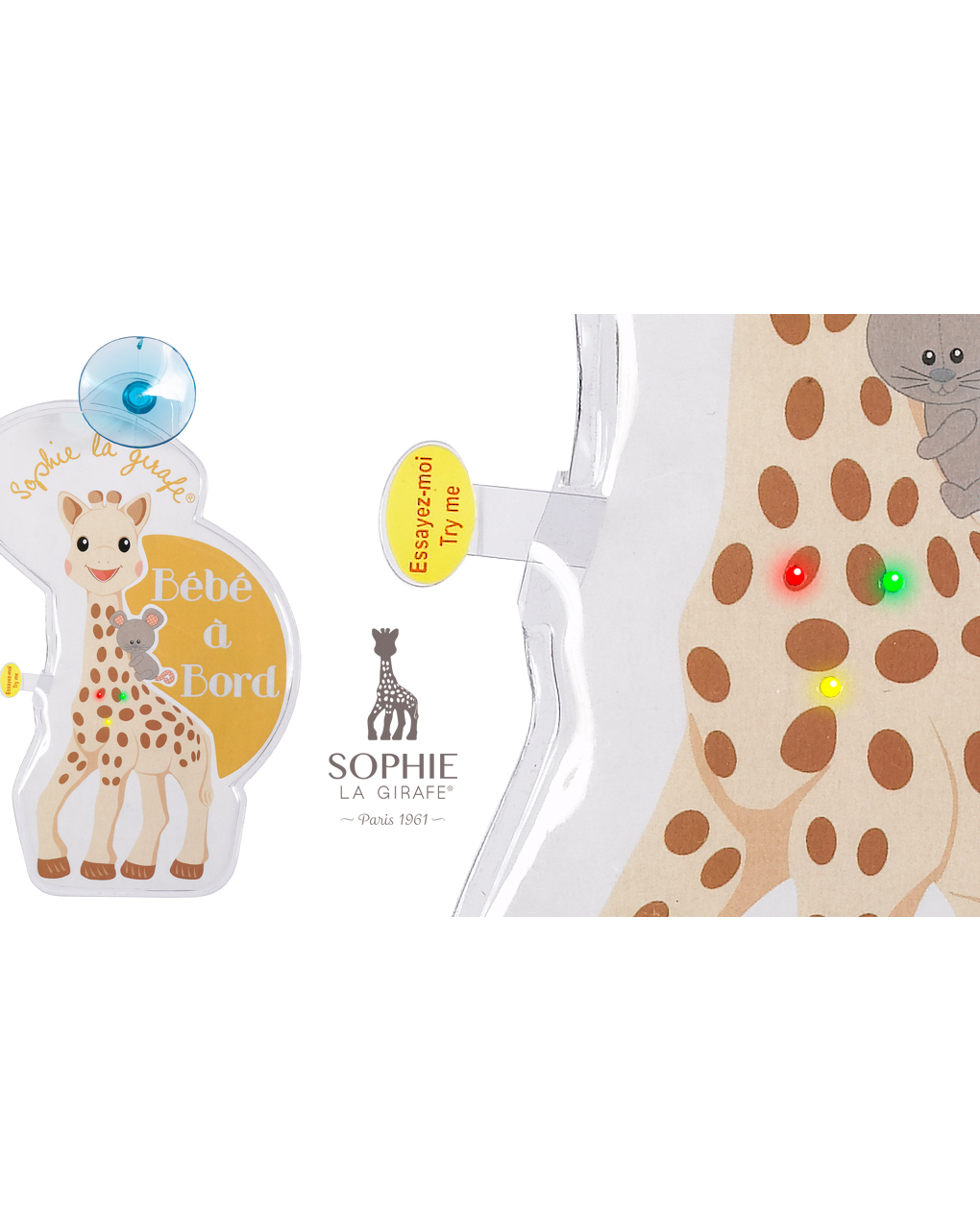 Sophie la girafe baby on board σήμα με φωτάκια αγγλικά - SOPHIE LA GIRAFE