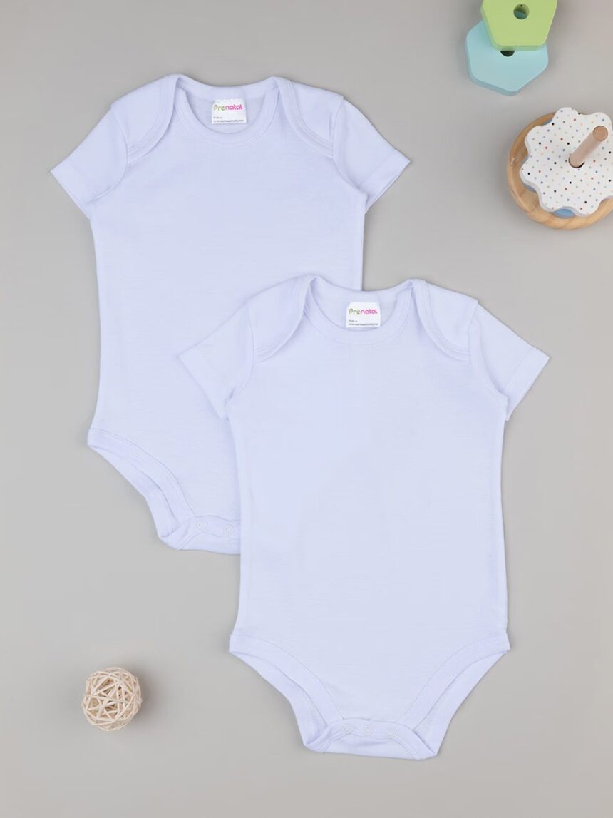 βρεφικά κορμάκια κοντομάνικα πακέτο x2 τμχ unisex - Prénatal