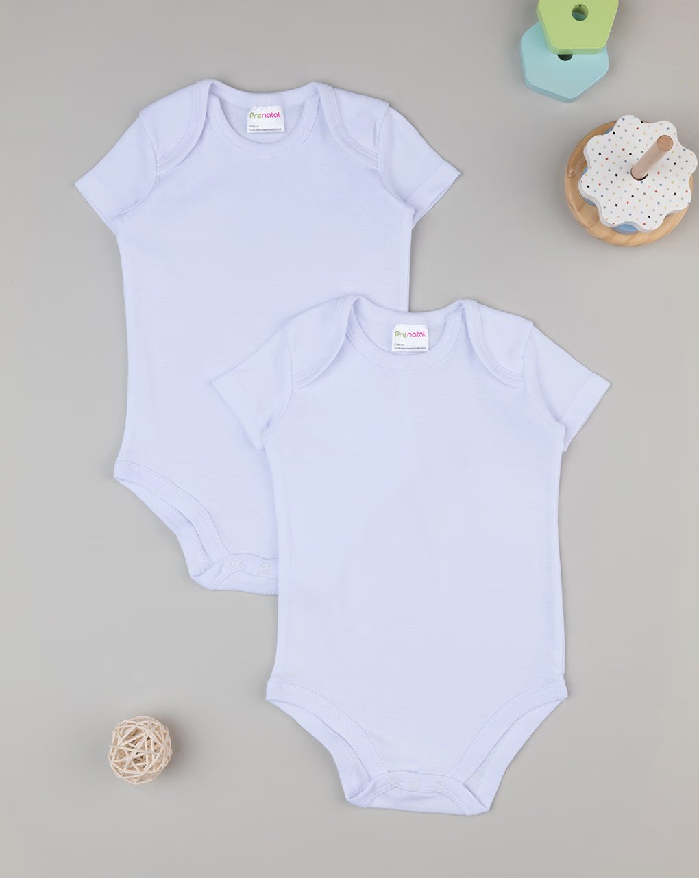 βρεφικά κορμάκια κοντομάνικα πακέτο x2 τμχ unisex