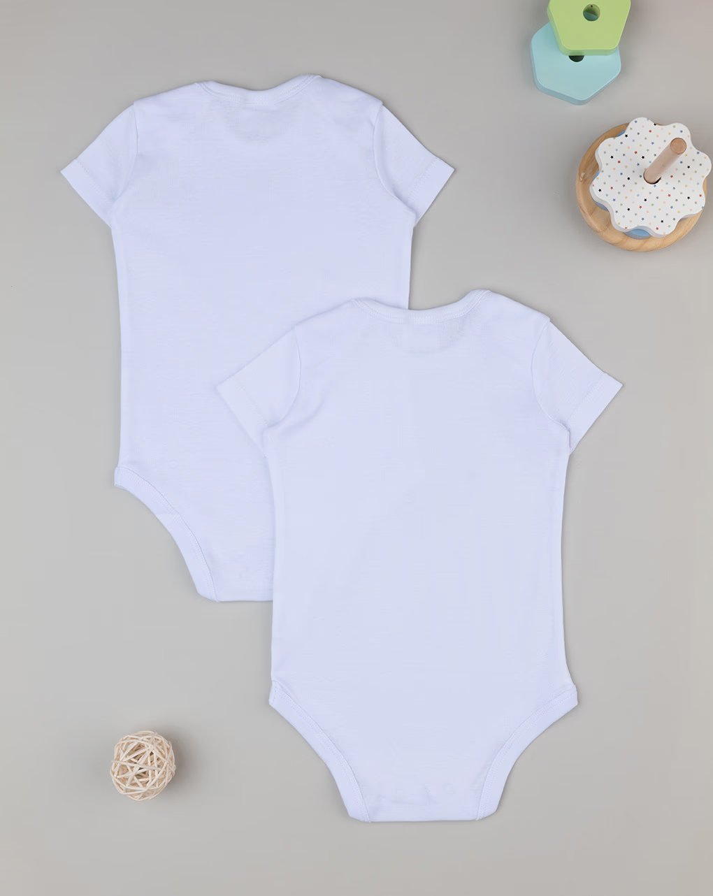 βρεφικά κορμάκια κοντομάνικα πακέτο x2 τμχ unisex - Prénatal