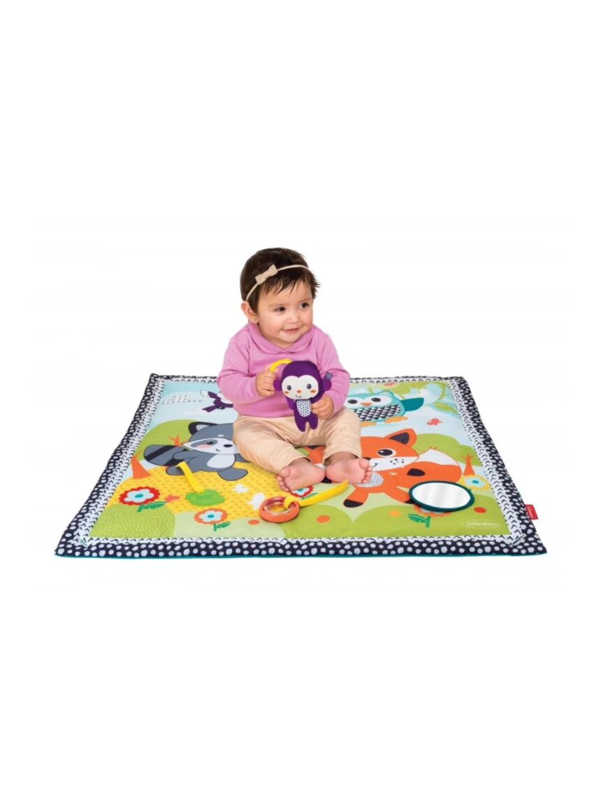 Infantino γυμναστήριο-χαλάκι δραστηριοτήτων safari activity gym & play mat, b-005372-00 - INFANTINO