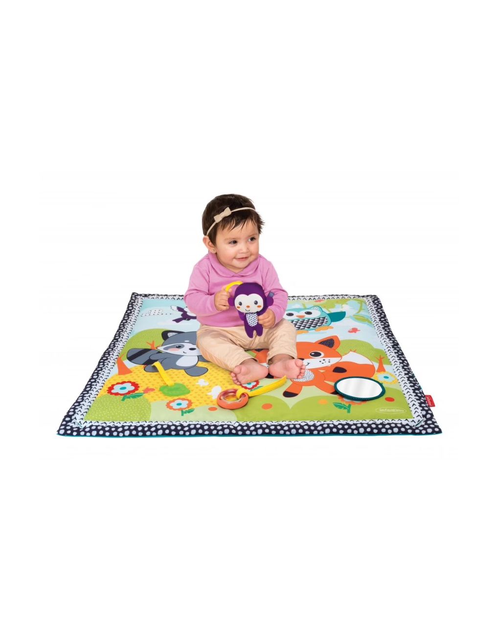 Infantino γυμναστήριο-χαλάκι δραστηριοτήτων safari activity gym & play mat, b-005372-00 - INFANTINO