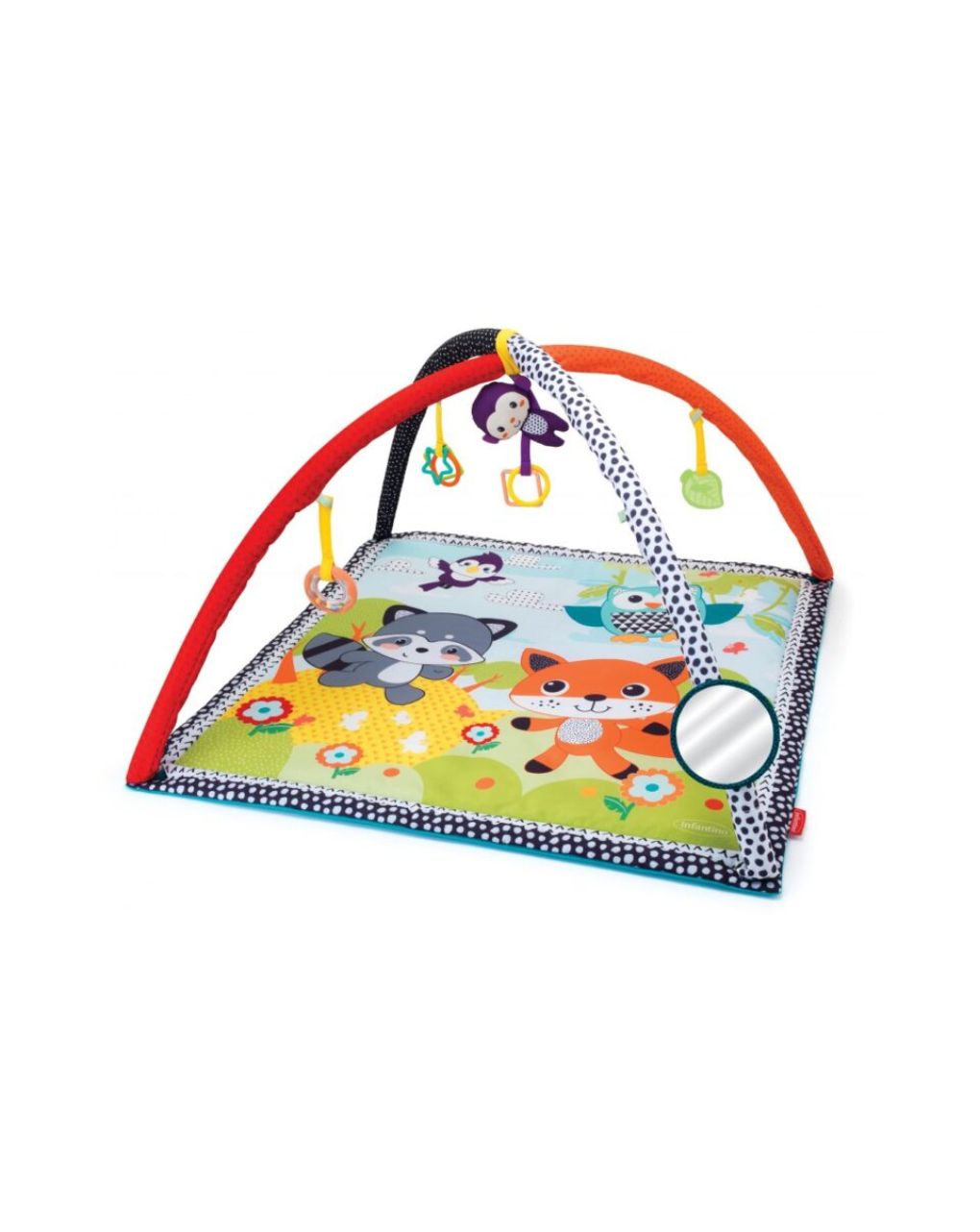 Infantino γυμναστήριο-χαλάκι δραστηριοτήτων safari activity gym & play mat, b-005372-00 - INFANTINO