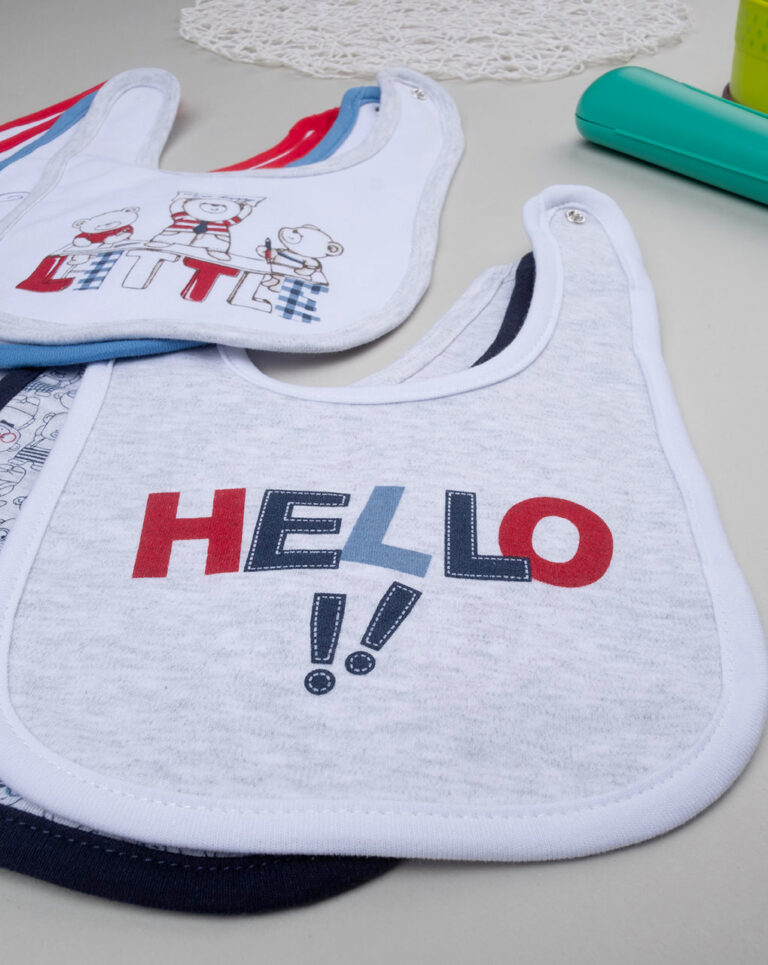 βρεφικές σαλιάρες με αρκουδάκια πακέτο x7 για αγόρι - Prénatal