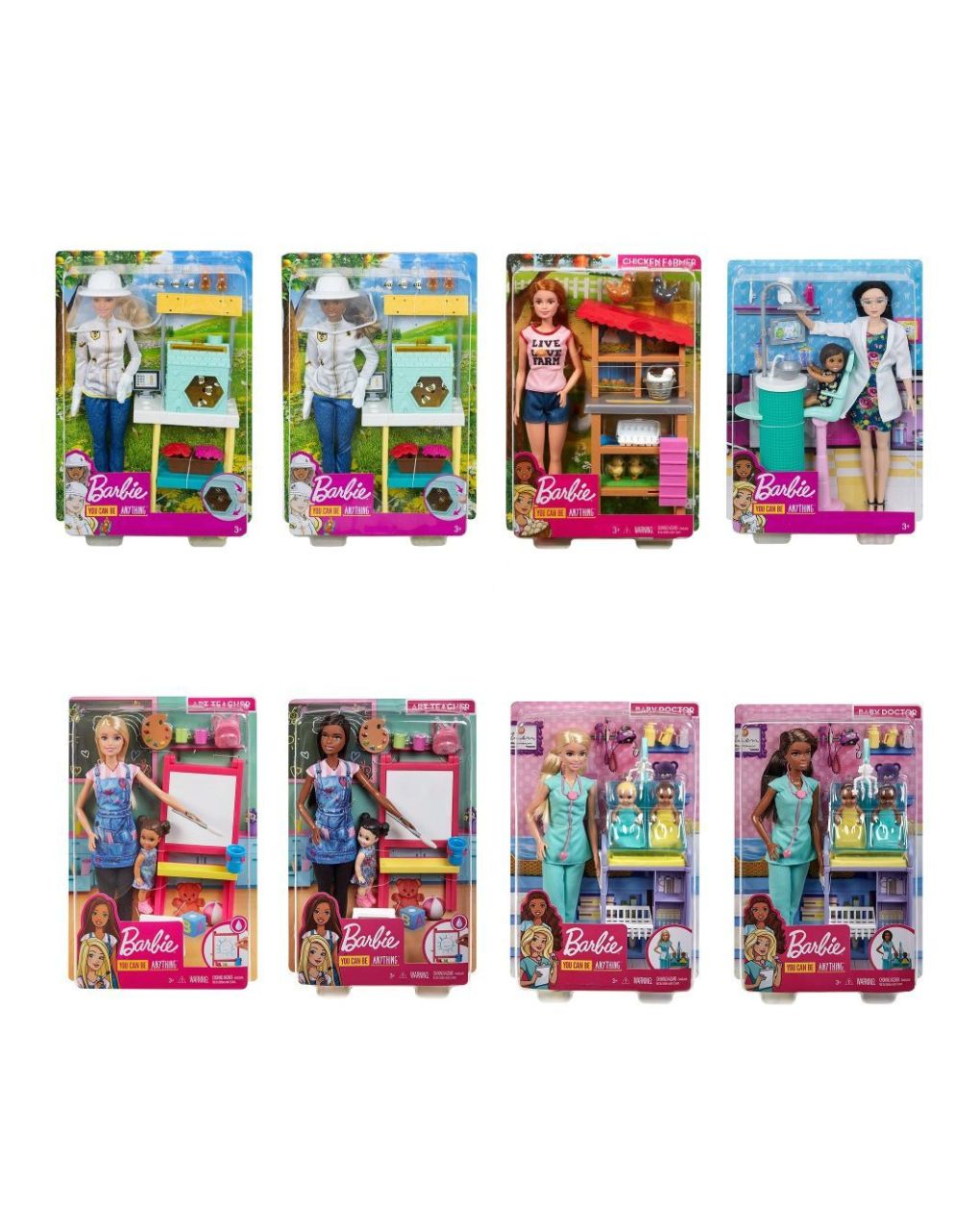 Barbie σετ επαγγέλματα με παιδάκια και ζωάκια σχέδια dhb63