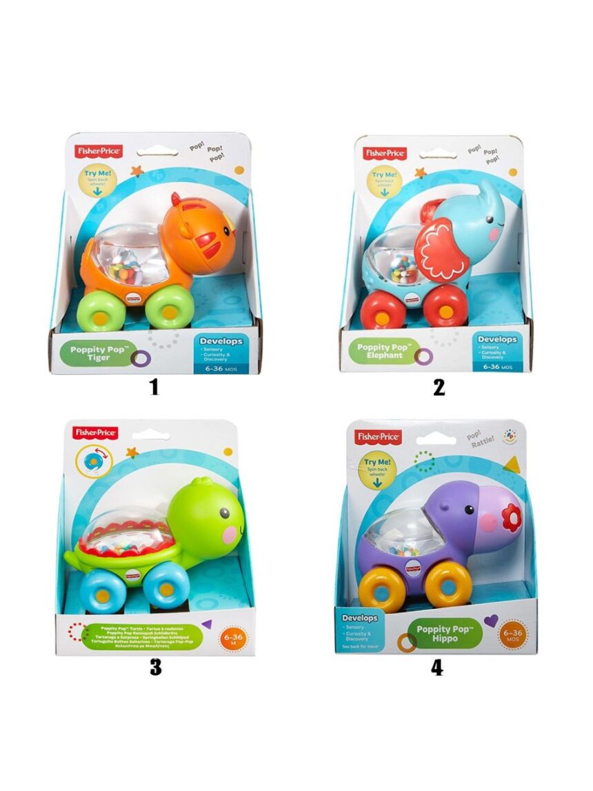 Fisher-price οχηματάκια ζωάκια bgx29 (4 σχέδια) - Fisher-Price