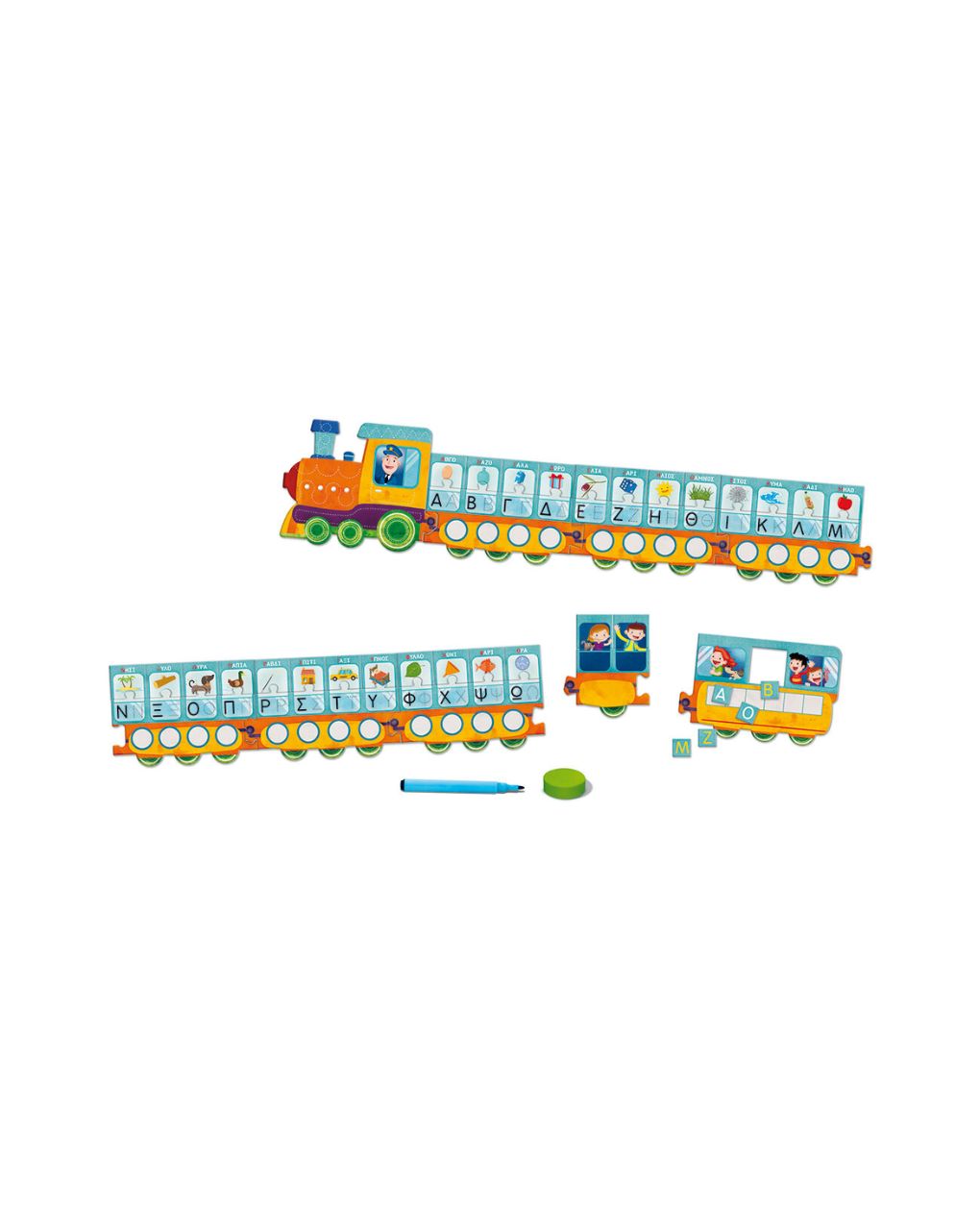 As company clementoni εξυπνούλης εκπαιδευτικό τρενάκι αλφάβητα 1024-63342 - Clementoni