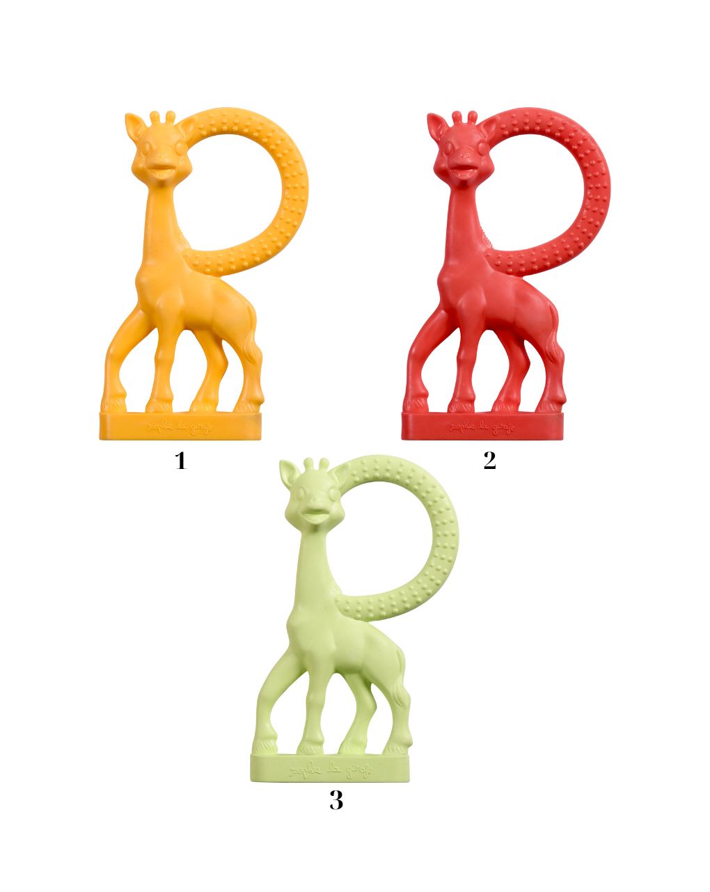 Sophie la girafe κρίκος οδοντοφυΐας βανίλια (3 σχέδια)