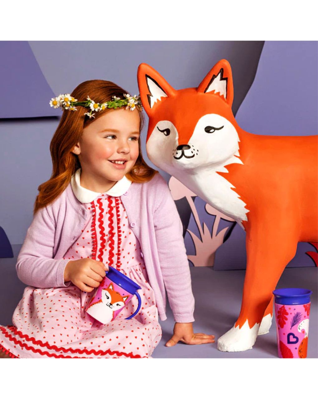 Munchkin ποτηράκι miracle 360˚ sippy 266ml αλεπού 51777 - Munchkin