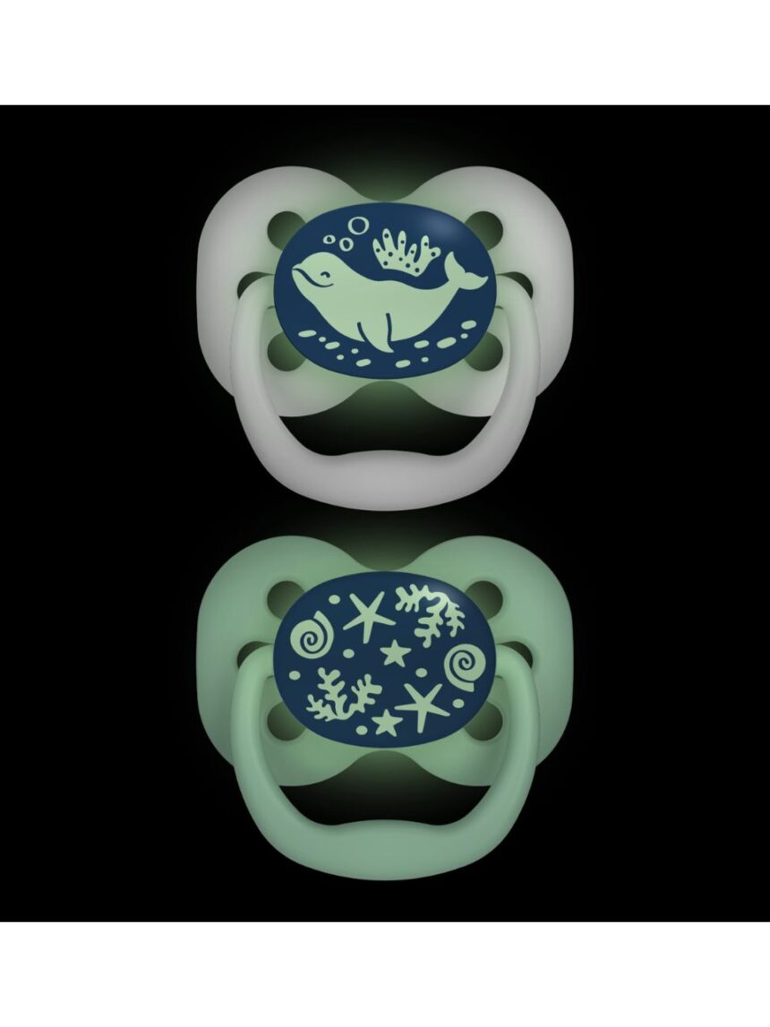 Dr. brown's πιπίλες σιλικόνης νυχτός 2τμχ advantage boy 0-6m 112.70.1hc.310 - Dr Browns