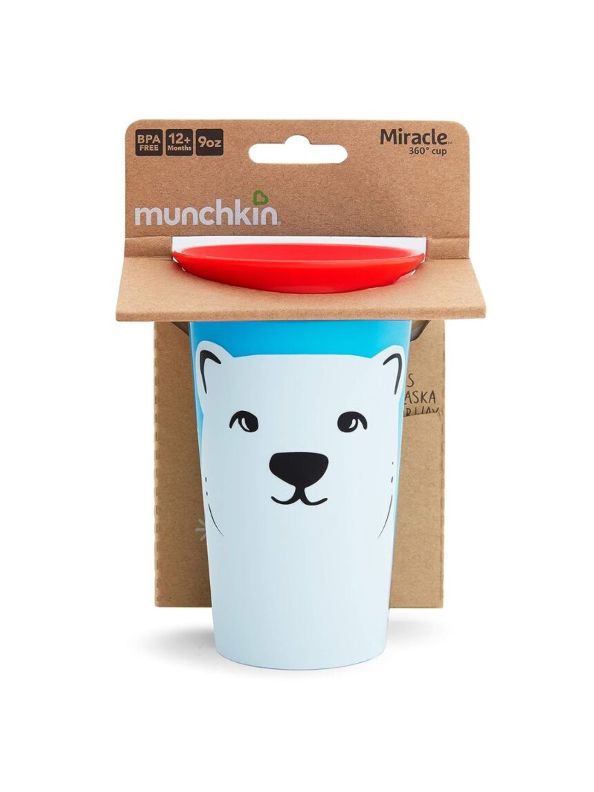 Munchkin ποτηράκι miracle 360˚ sippy 266ml πολική αρκούδα 51779 - Munchkin