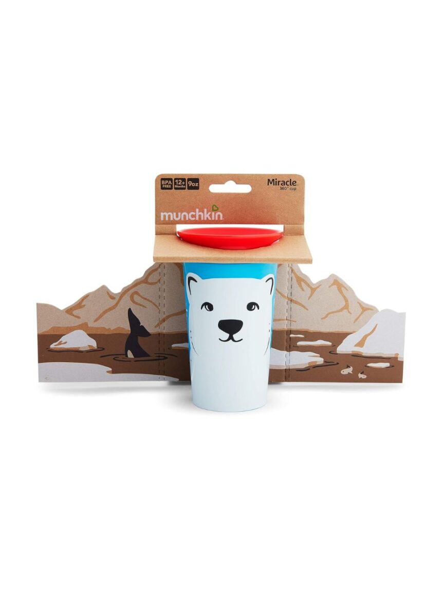 Munchkin ποτηράκι miracle 360˚ sippy 266ml πολική αρκούδα 51779 - Munchkin