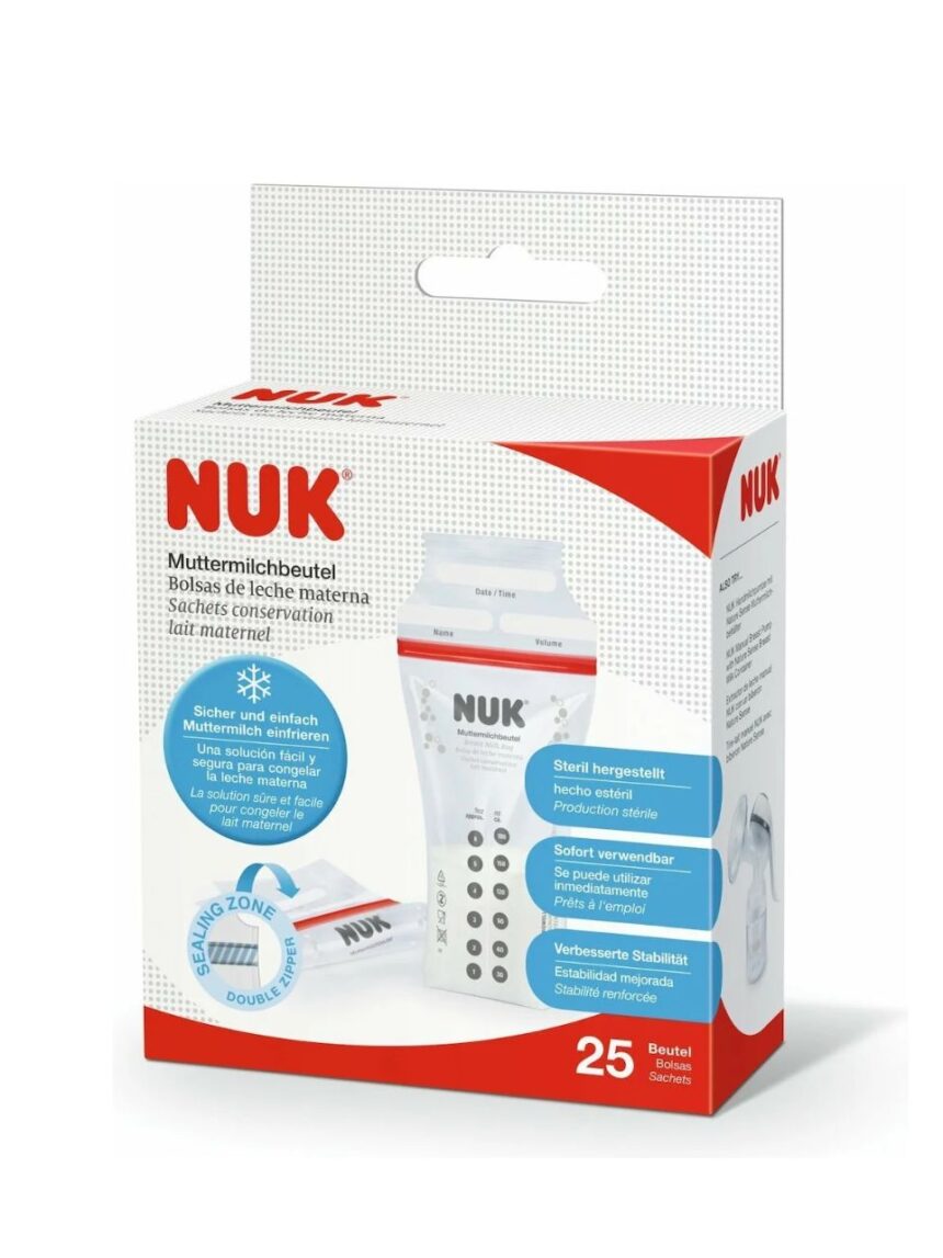 Nuk σακουλάκια αποθήκευσης μητρικού γάλακτος 25τμχ 180ml - Nuk