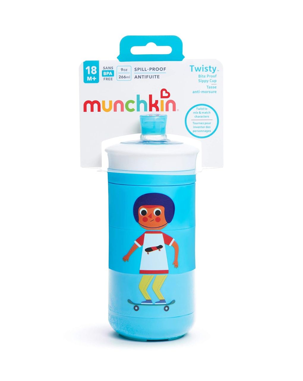 Munchkin εκπαιδευτικό ποτηράκι mix match sippy cup 266ml μπλε 51947 - Munchkin