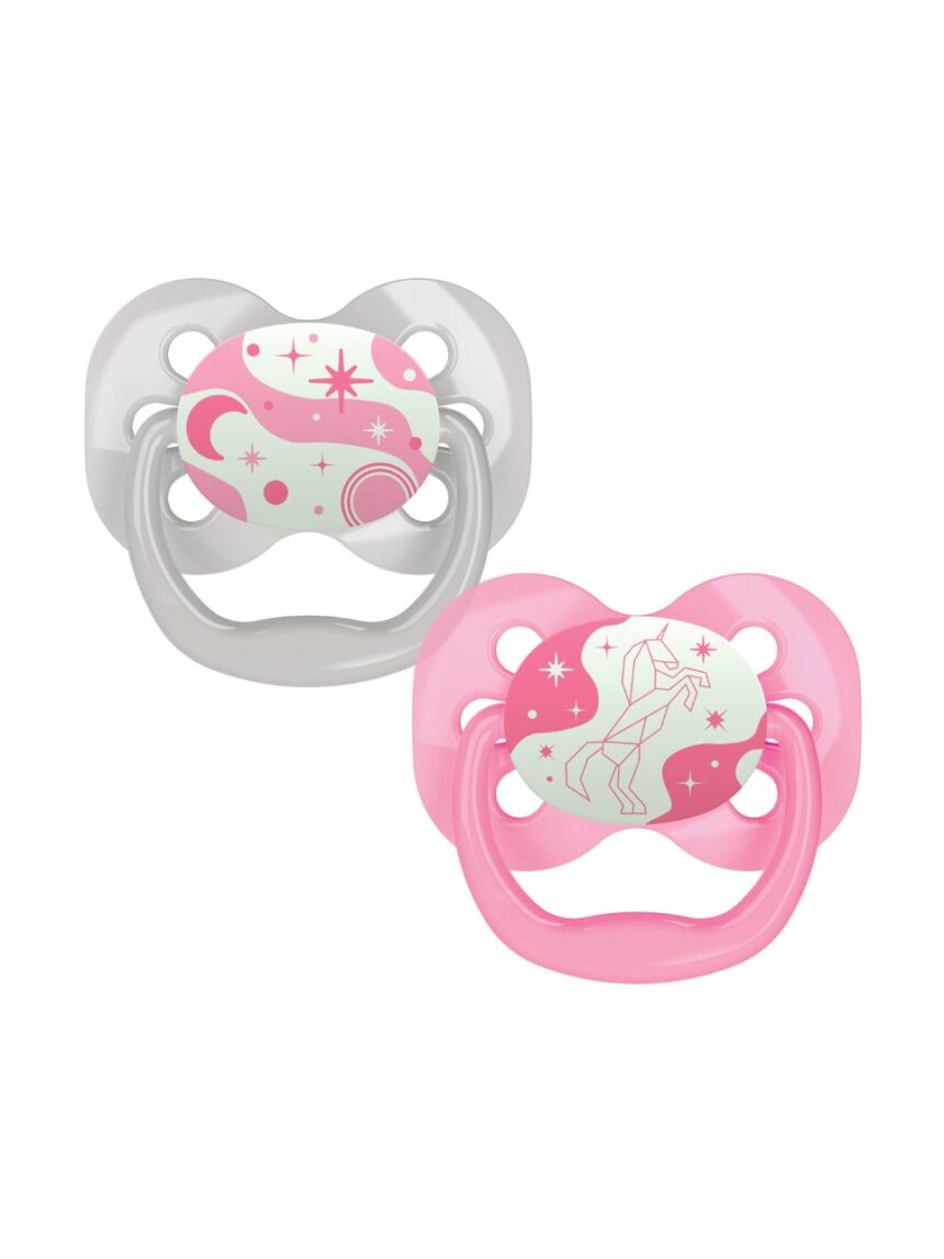 Dr. brown's πιπίλες σιλικόνης νυχτός 2τμχ advantage girl 0-6m - Dr Browns