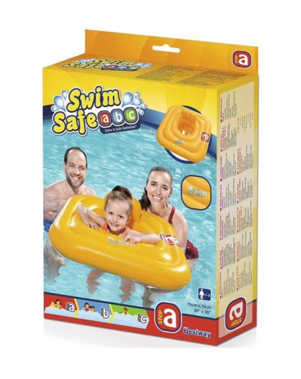 σωσίβιο τετράγωνο swim safe abc step a, 32050 - Bestway