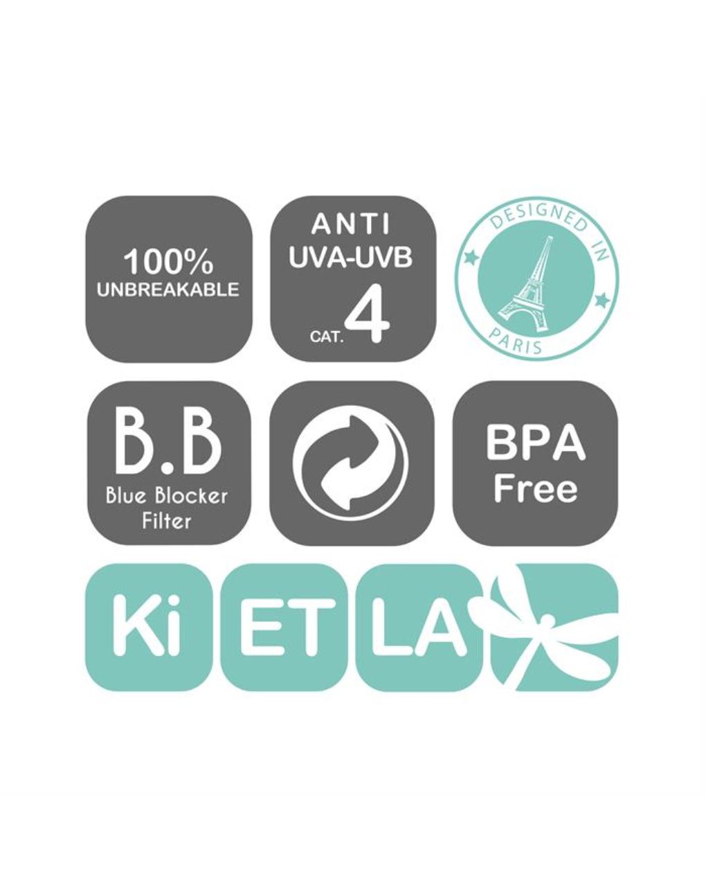 Kietla γυαλιά ηλίου jokakids 4-6 ετών blue - kietla