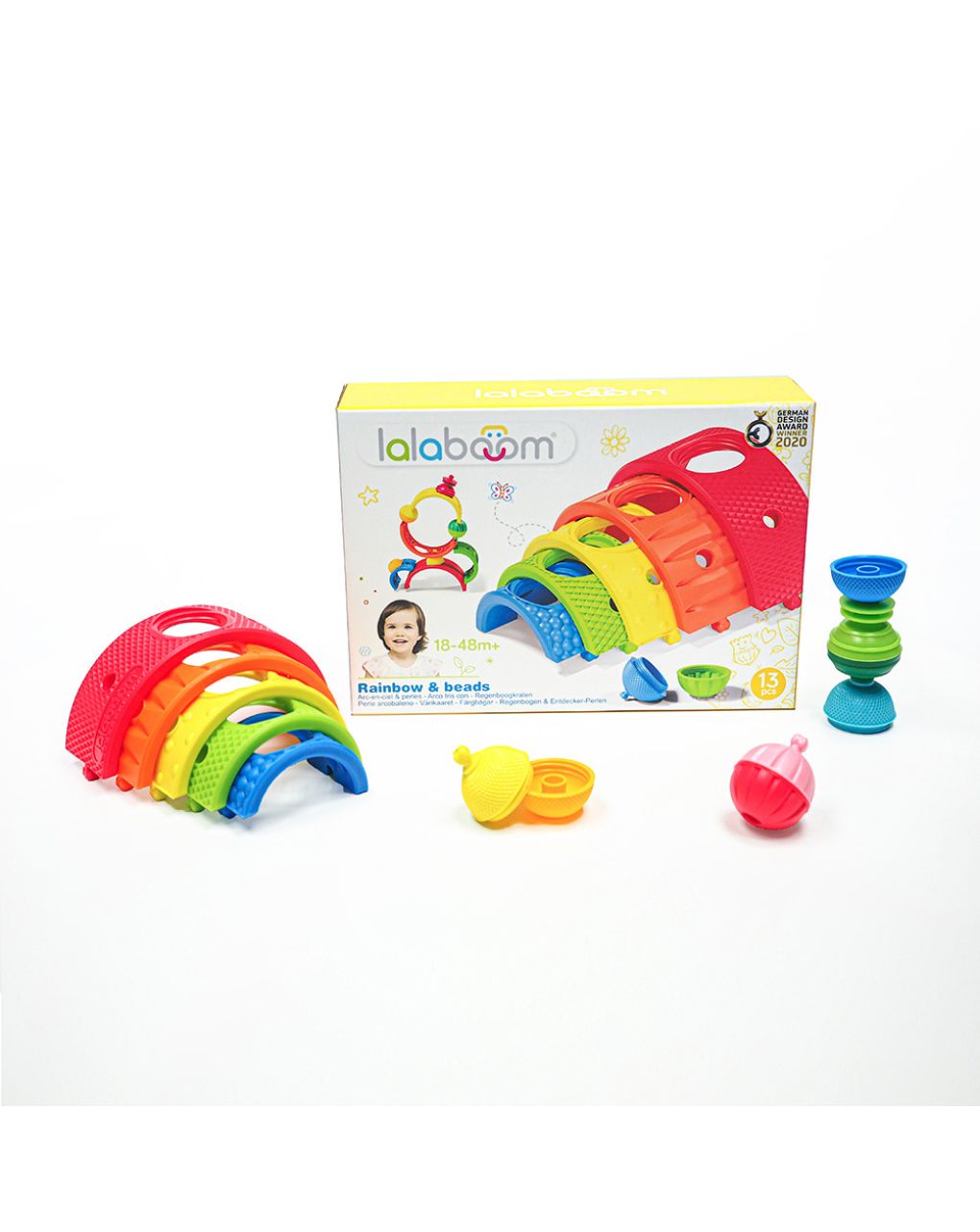 Lalaboom ουράνιο τόξο και χάντρες 13τμχ 1000-86153 - Lalaboom