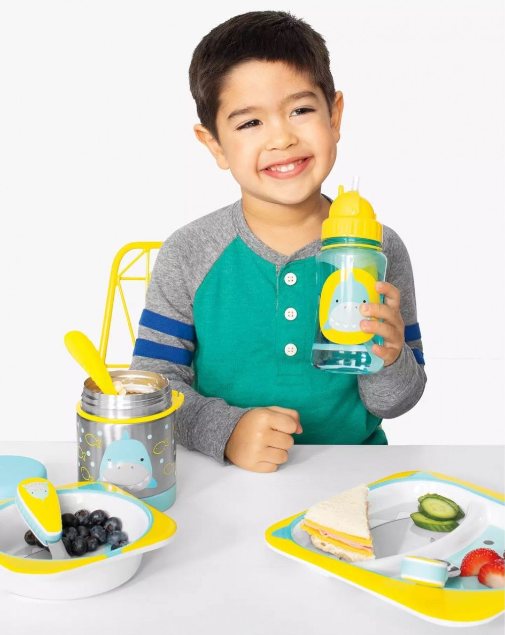 Skip hop zoo utensil σετ κουτάλι & πιρούνι shark 29-2903004-37 - SKIP HOP