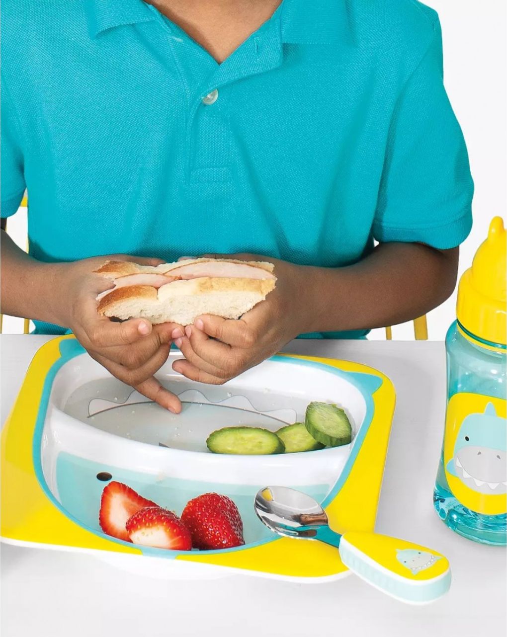 Skip hop zoo utensil σετ κουτάλι & πιρούνι shark 29-2903004-37 - SKIP HOP