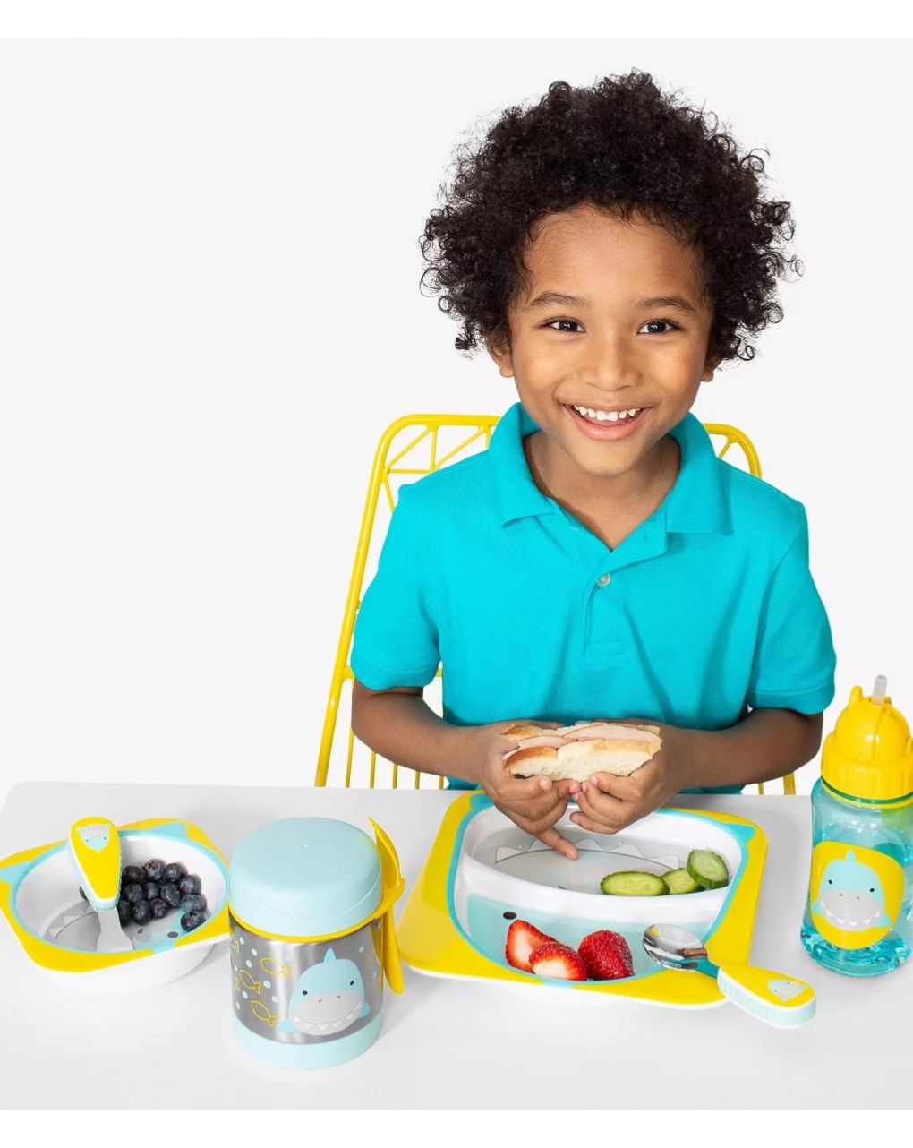 Skip hop zoo utensil σετ κουτάλι & πιρούνι shark 29-2903004-37 - SKIP HOP