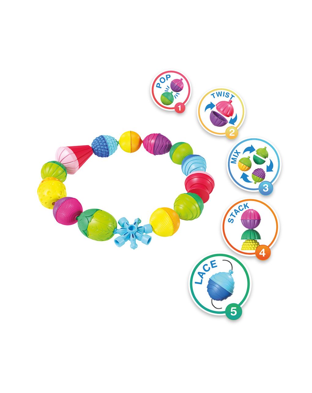 Lalaboom 5 σε 1 εκπαιδευτικές χάντρες και αξεσουάρ 36τμχ 10-36m 1000-86090 - Lalaboom
