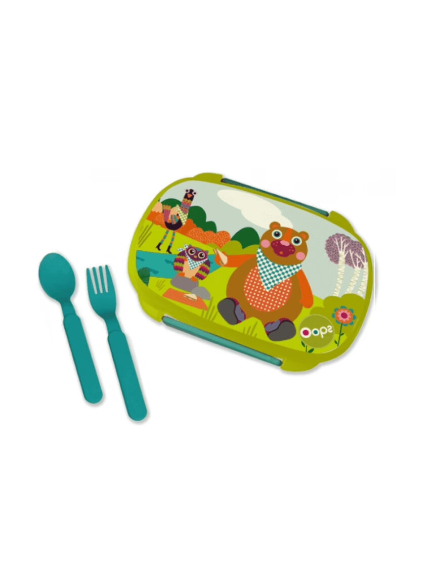 Oops πλήρες σετ φαγητού cool lunch kit 370ml forest - Oops