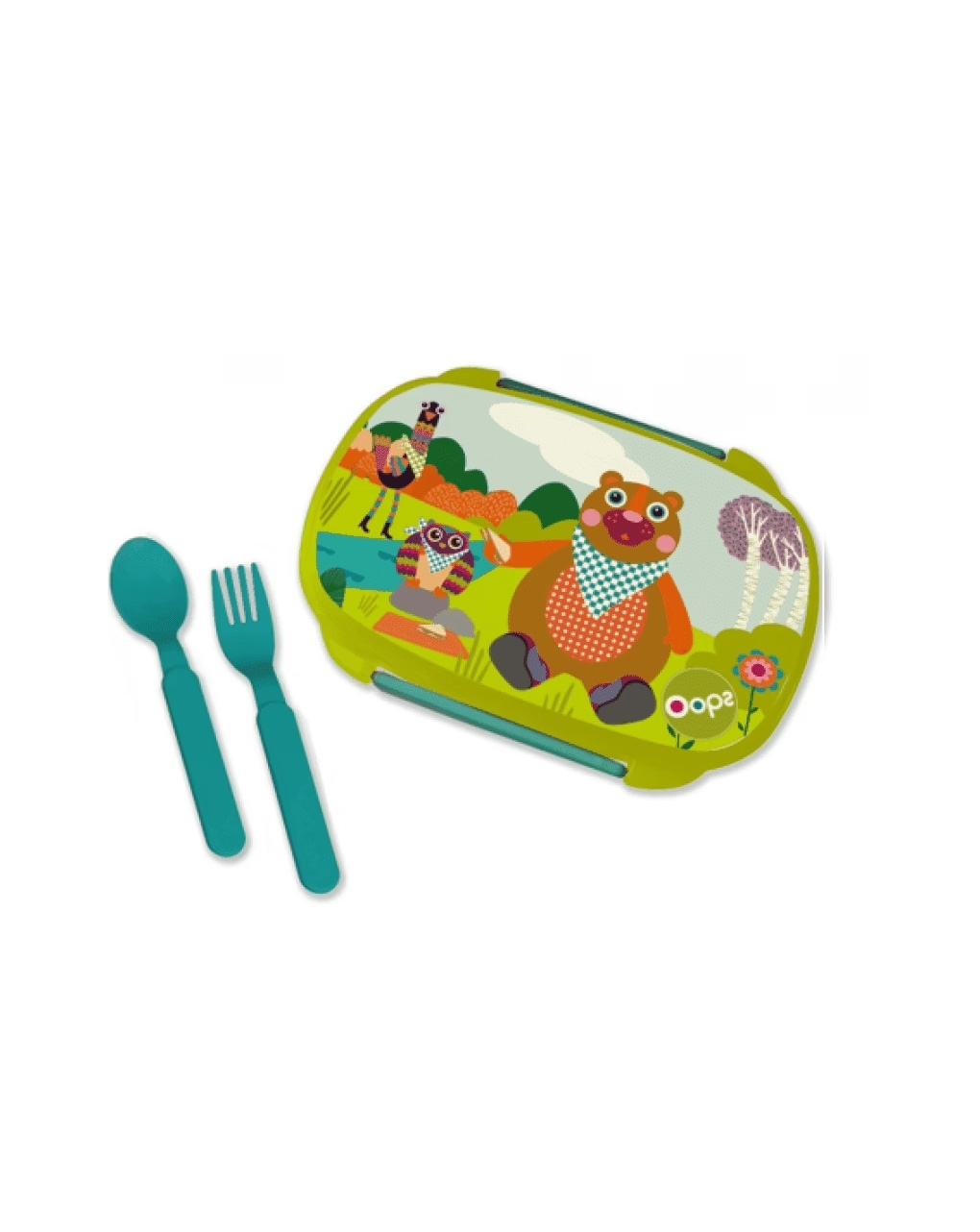 Oops πλήρες σετ φαγητού cool lunch kit 370ml forest