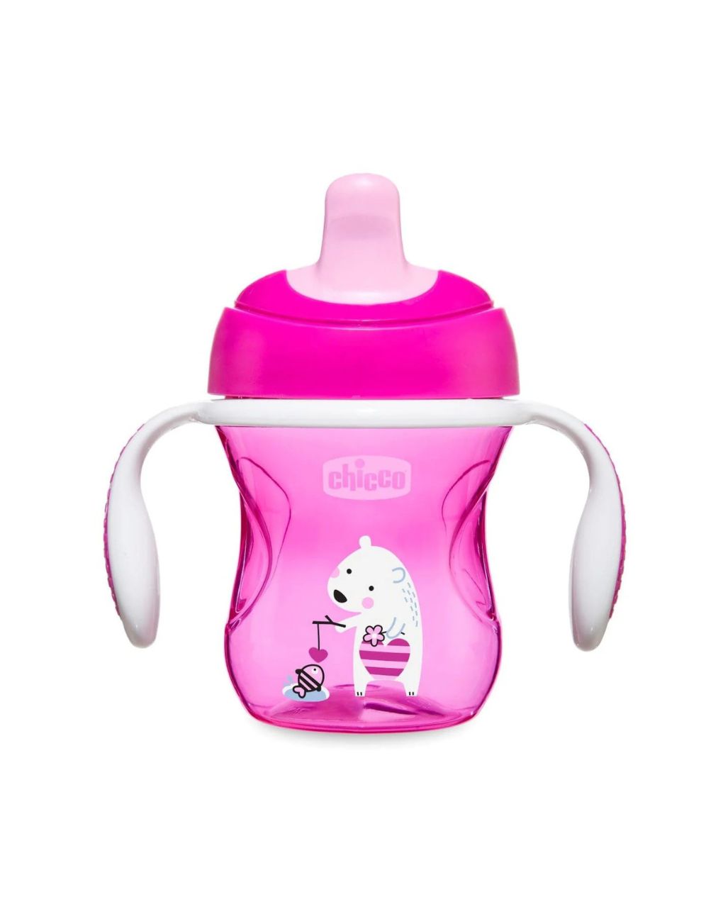 Chicco εκπαιδευτικό ποτηράκι 200ml 6m+ ροζ (2 σχέδια) f04-06921-10-01 - Chicco