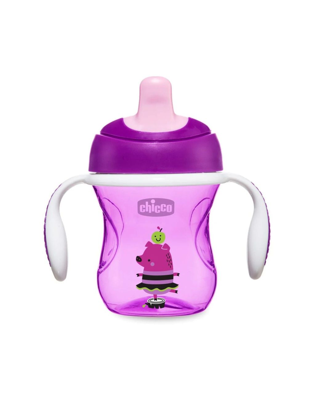Chicco εκπαιδευτικό ποτηράκι 200ml 6m+ ροζ (2 σχέδια) f04-06921-10-01 - Chicco