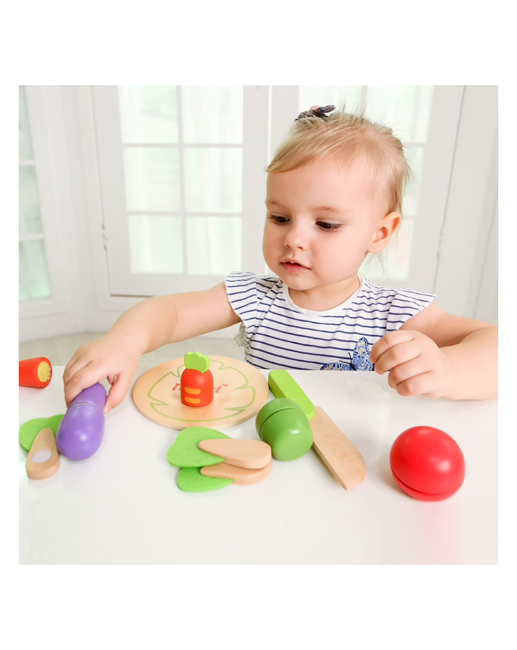 σετ με ξύλο κοπής: λαχανικά - iwood