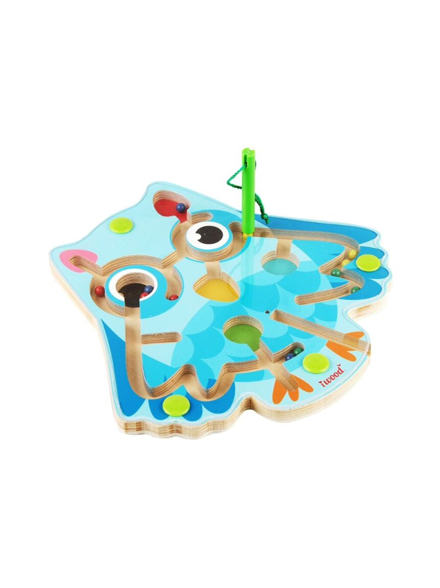 Iwood μαγνητικός λαβύρινθος με μπίλιες: κουκουβάγια - iwood