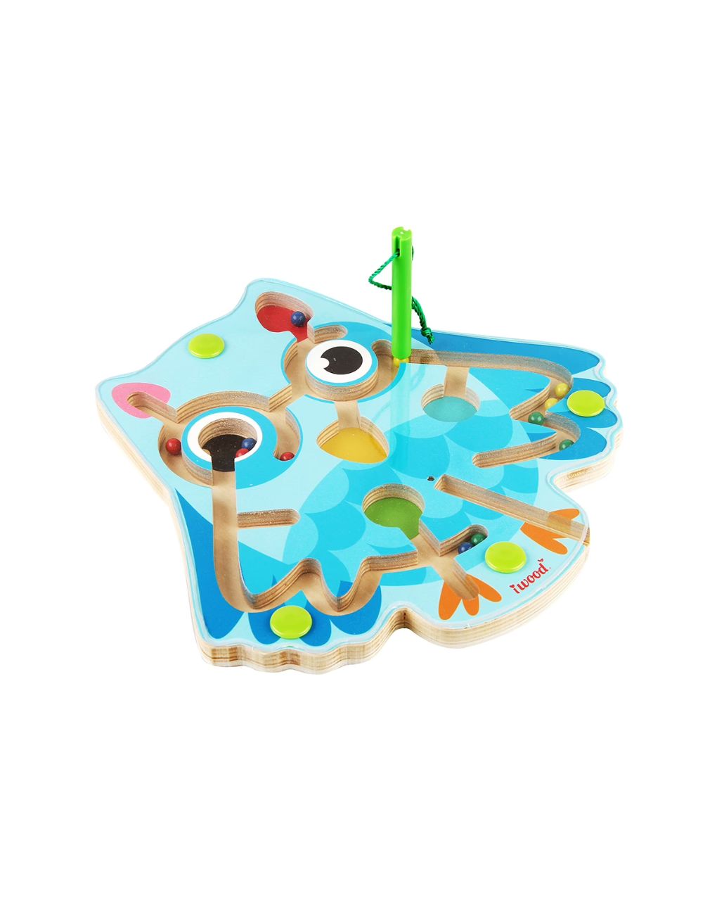 Iwood μαγνητικός λαβύρινθος με μπίλιες: κουκουβάγια - iwood