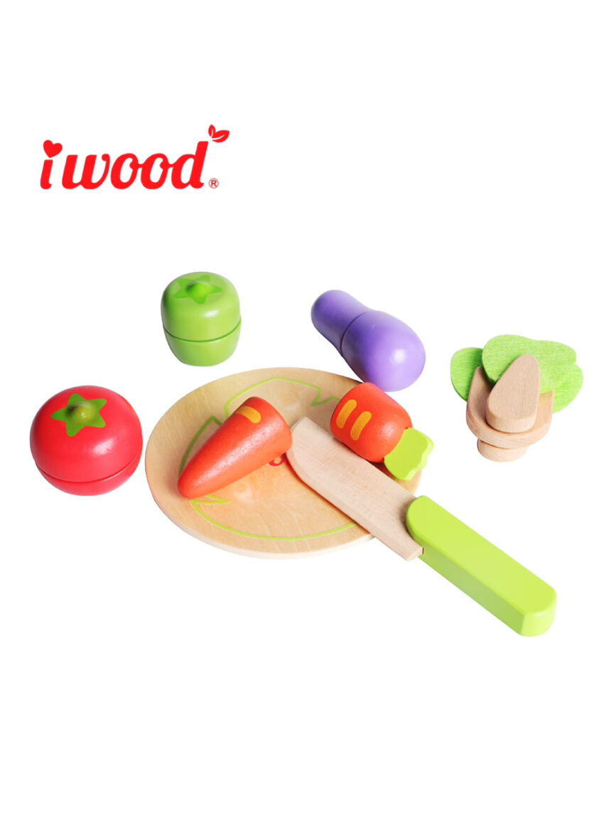 σετ με ξύλο κοπής: λαχανικά - iwood