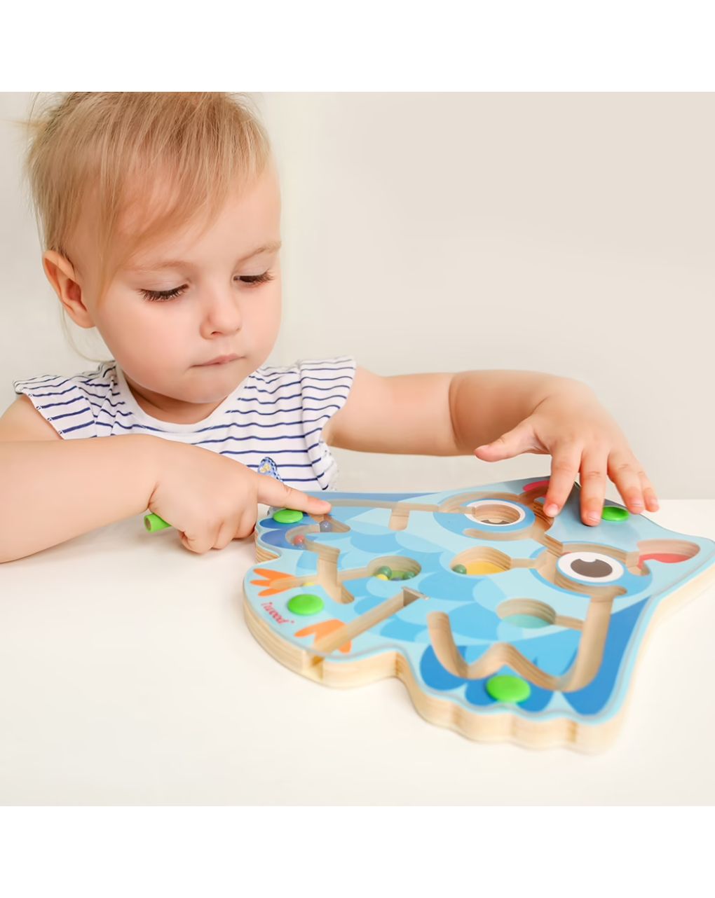Iwood μαγνητικός λαβύρινθος με μπίλιες: κουκουβάγια - iwood